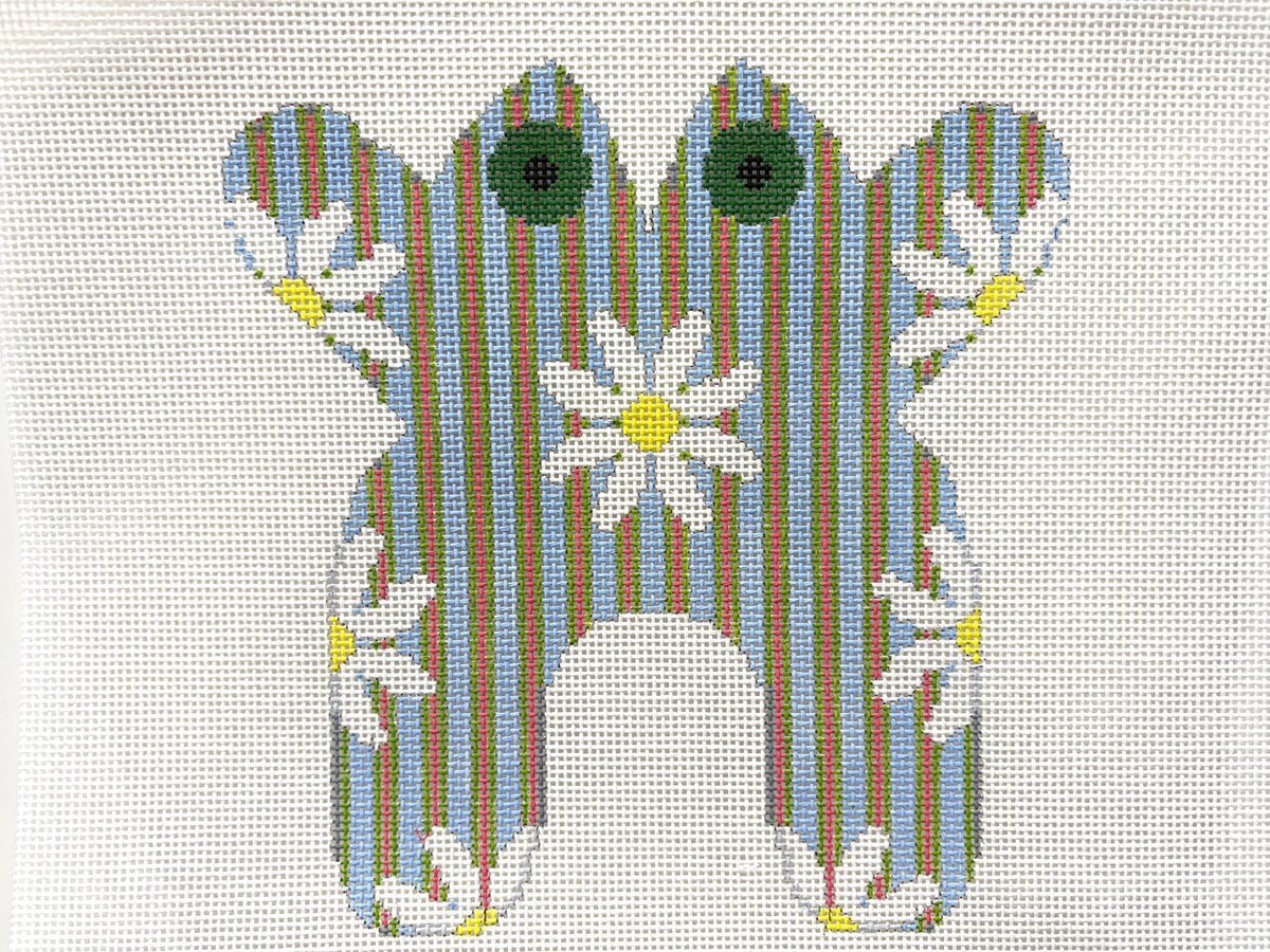 Daisy Frog on Blue Green Pink-13M