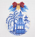 Blue Pagoda Kissing Ball