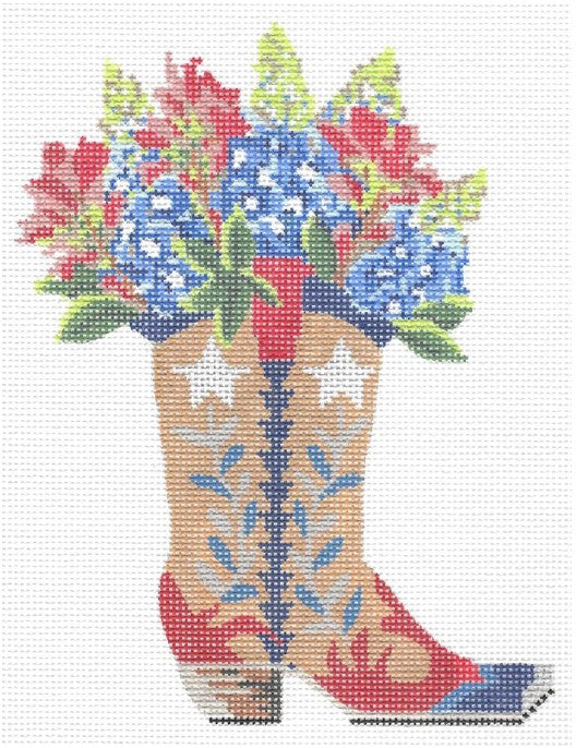 Boot With Bonnets & Indian Paintbrush