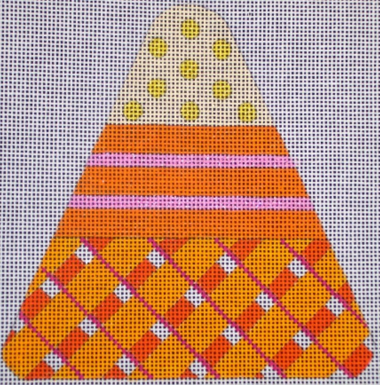 Candy Corn - Orange Plaid-18M
