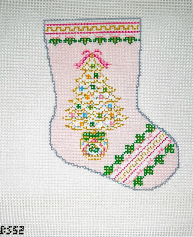 Rose Medallion Tree Ornament Sized Bauble Stocking Canvas