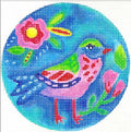 Bird with Pink Flowers-18M
