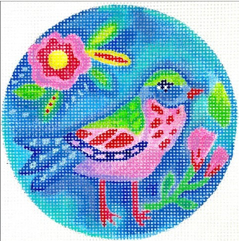 Bird with Pink Flowers-18M