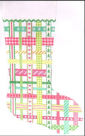 Woven Ribbons-Pinks & Greens Stocking-18M