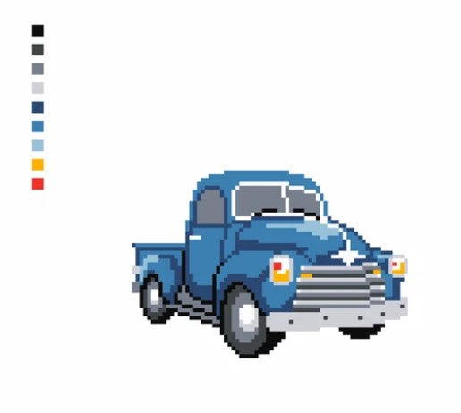Chevy Pick up Truck Canvas