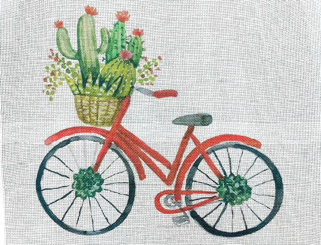 Bicycle With Basket of Cacti